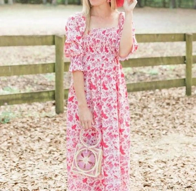 Shop Victoria Dunn Ol' Village Songbird Dress In Pink