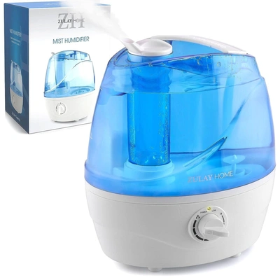 Shop Zulay Kitchen Cool Mist Humidifiers For Bedroom (2.2l Water Tank) In Blue