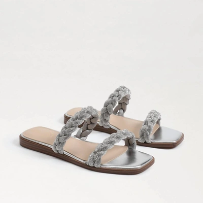 Shop Sam Edelman Inette Slide Sandal In Soft Silver In Multi