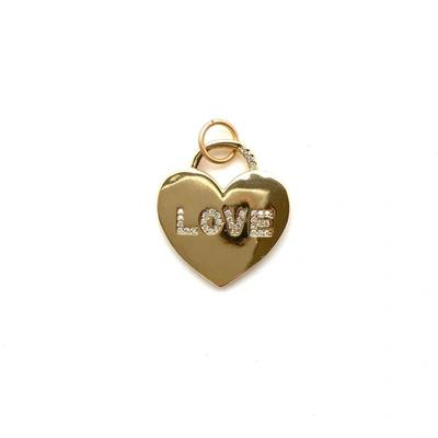 Karli Buxton Love Heart Charm In Gold In Gold