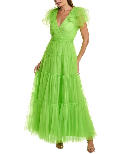 Shop ml Monique Lhuillier Tulle Gown In Green
