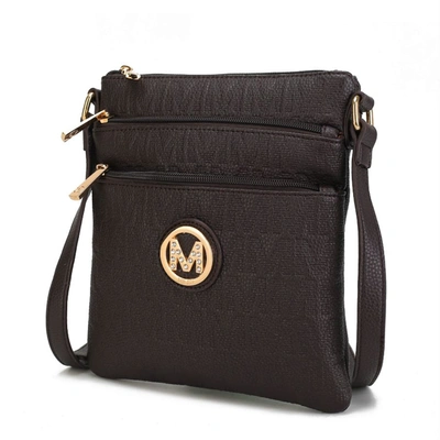 Mkf Collection By Mia K Lennit Embossed M Signature Crossbody Bag In Gold