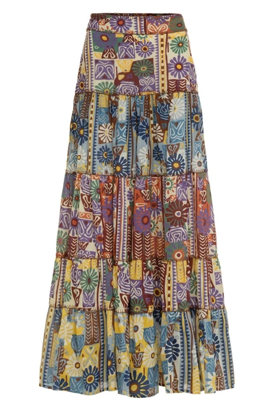 Shop Carolina K Women's Catalina Skirt In Floral Tiles In Multi