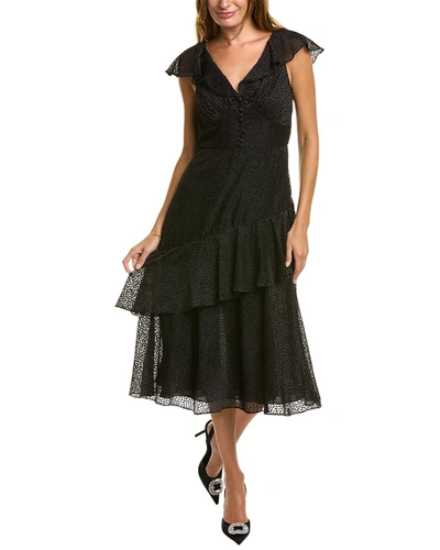 Shop ml Monique Lhuillier Midi Dress In Black
