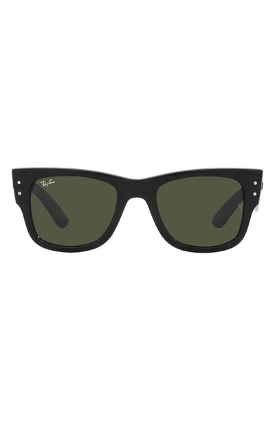 Shop Ray Ban Ray-ban Mega Wayfarer 52mm Square Sunglasses In Black