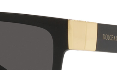 Shop Dolce & Gabbana Dolce&gabbana 54mm Rectangle Sunglasses In Black