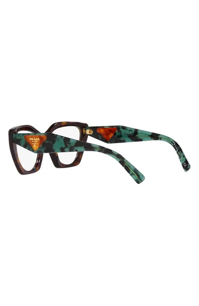 Shop Prada 54mm Cat Eye Optical Glasses In Tortoise