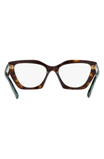 Shop Prada 54mm Cat Eye Optical Glasses In Tortoise