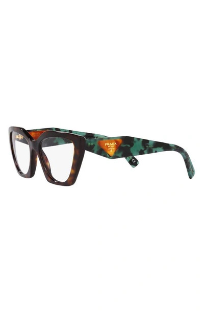 Shop Prada 54mm Cat Eye Optical Glasses In Tortoise