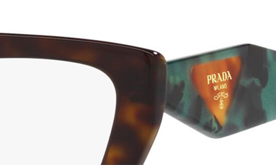 Prada Womens Brown Pr 09yv Acetate Cat-eye Glasses In Tortoise