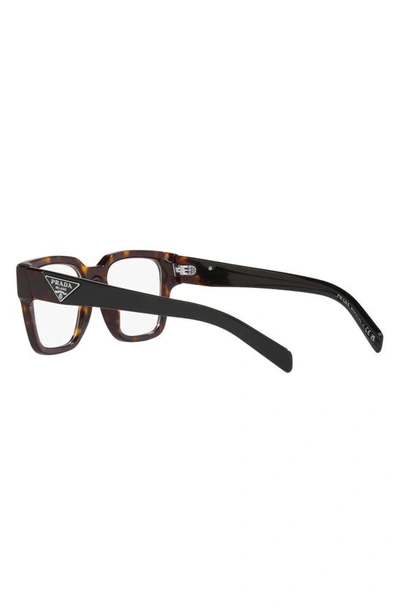 Shop Prada 54mm Square Optical Glasses In Tortoise