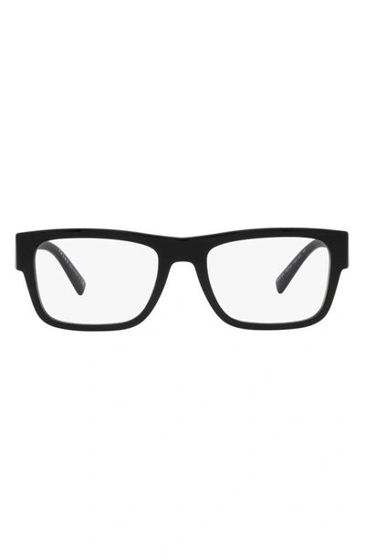 Shop Prada 54mm Rectangular Optical Glasses In Black