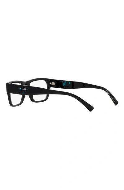 Shop Prada 54mm Rectangular Optical Glasses In Black