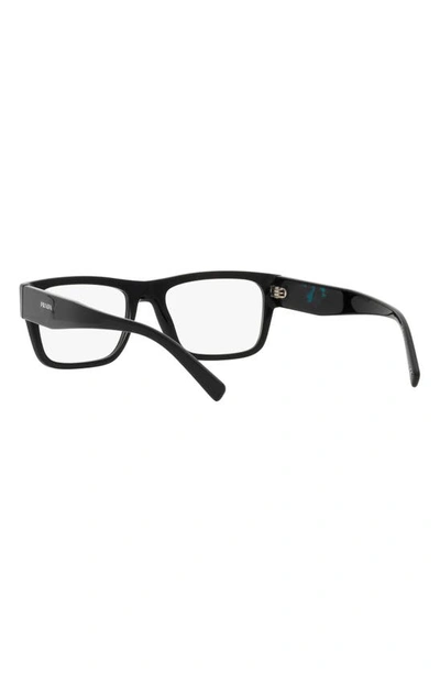 Prada Pr 15yv Black Male Eyeglasses In Black