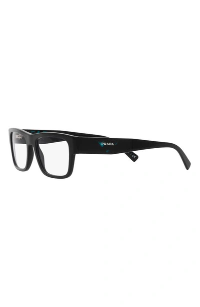 Shop Prada 54mm Rectangular Optical Glasses In Black