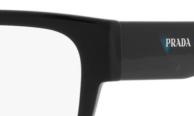 Shop Prada 54mm Rectangular Optical Glasses In Black