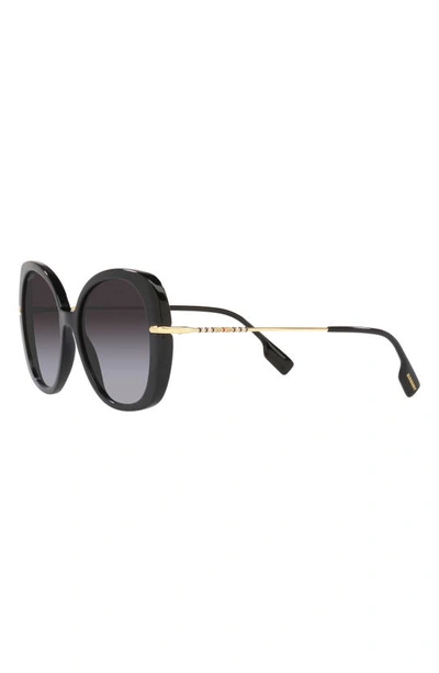 Shop Burberry Eugenie 55mm Square Sunglasses In Black