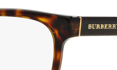 Shop Burberry 52mm Rectangular Optical Glasses In Dark Havana