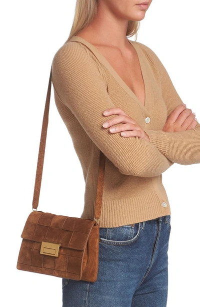 Loeffler Randall Delphine Woven Suede Minaudiere In Cacao