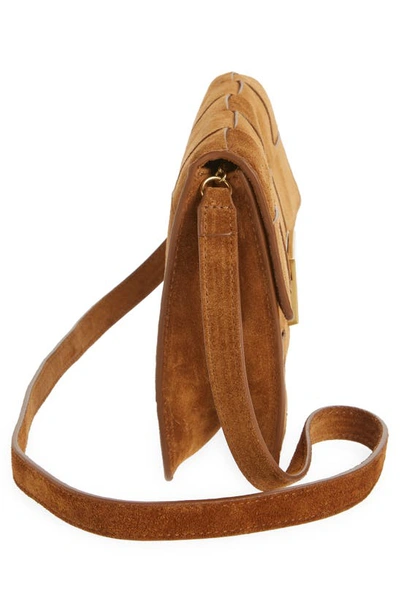 Loeffler Randall Delphine Woven Suede Minaudiere In Cacao