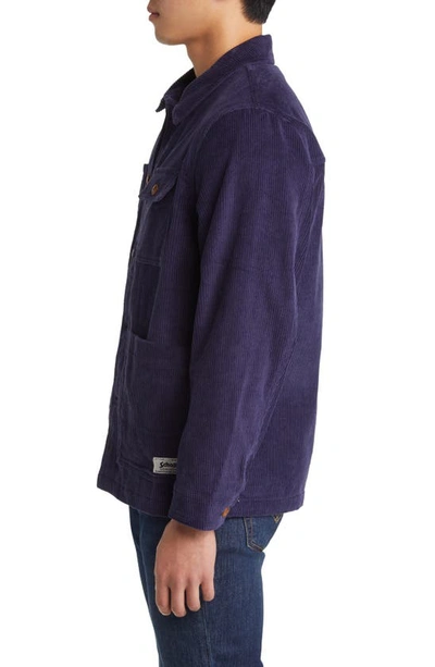 Schott Corduroy Chore Jacket In Navy