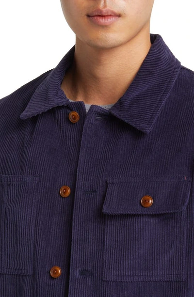 Schott Corduroy Chore Jacket In Navy