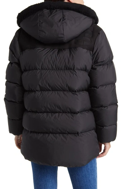 Shop Ugg (r) Shasta Genuine Shearling 700 Fill Power Water Resistant Down Jacket In Black