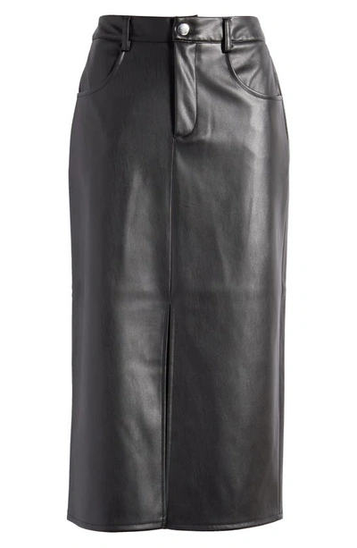 Shop Vero Moda Sof Coated Midi Skirt In Black