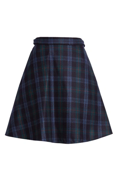 Shop Thom Browne Tartan Wool & Cashmere Flannel A-line Skirt In Seasonal Multi