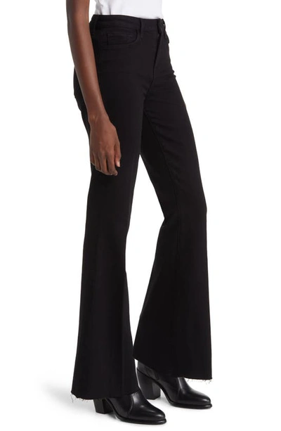 Shop L Agence Sera High Waist Flare Jeans In Saturated Black