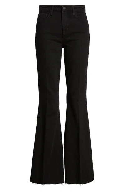 Shop L Agence L'agence Sera High Waist Flare Jeans In Saturated Black