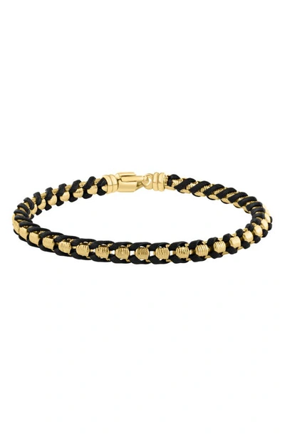 Shop Effy Cord Chain Bracelet In Gold/ Black