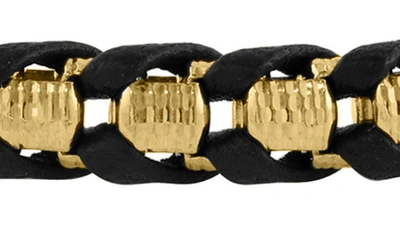 Shop Effy Cord Chain Bracelet In Gold/ Black