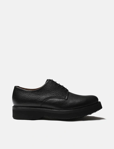 Shop Grenson Curt Derby Shoe (natural Grain Leather) In Black