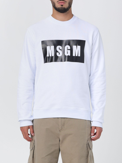 Shop Msgm Sweater  Men Color White