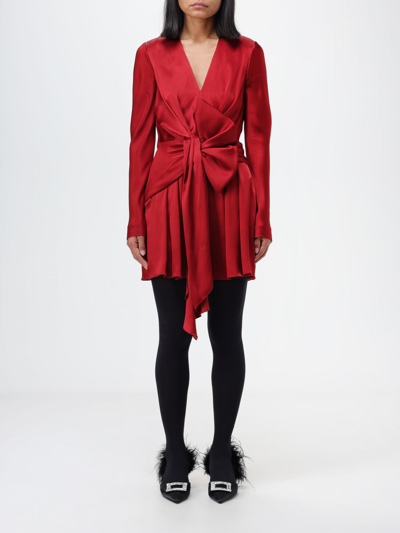 Shop Alberta Ferretti Dress  Woman Color Burgundy