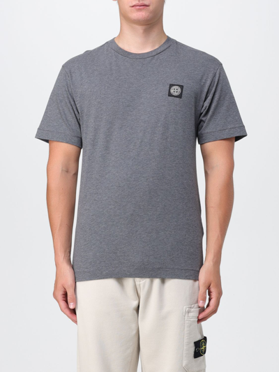 Shop Stone Island T-shirt  Men Color Grey 1