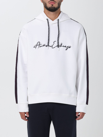 Shop Armani Exchange Sweatshirt  Men Color White
