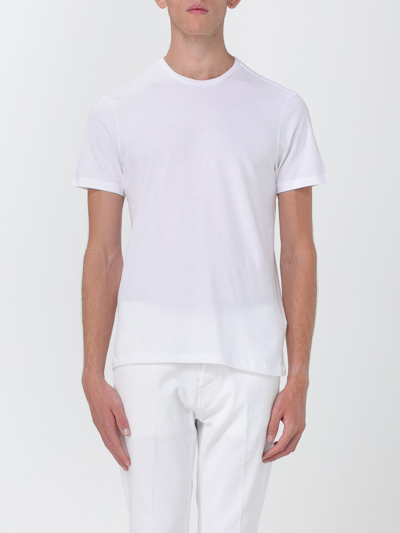 Majestic White Cotton Crew Neck T-shirt In White