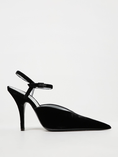 Shop Philosophy Di Lorenzo Serafini Velvet Slingbacks In Black