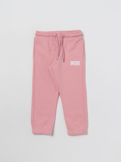Shop Diesel Cotton  Pants In Pink