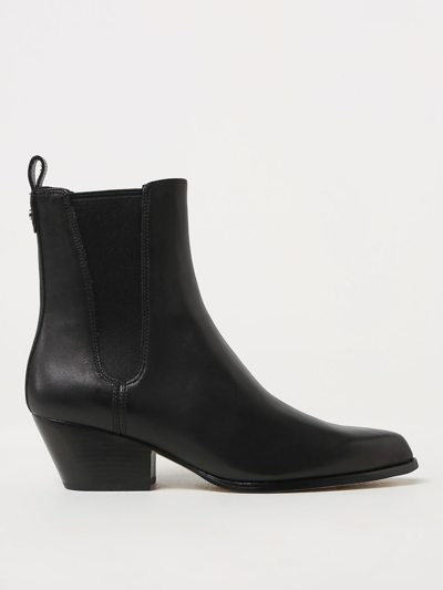 Shop Michael Kors Michael  Kinlee Leather Ankle Boots In Black