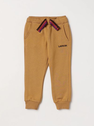Shop Lanvin Pants  Kids Color Brown