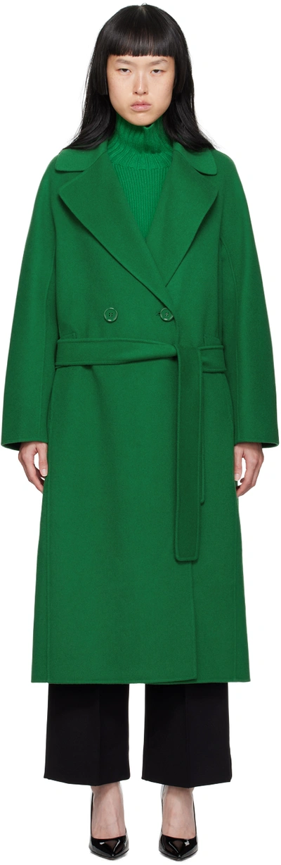 Shop 's Max Mara Green Zenith Coat In 048 Green