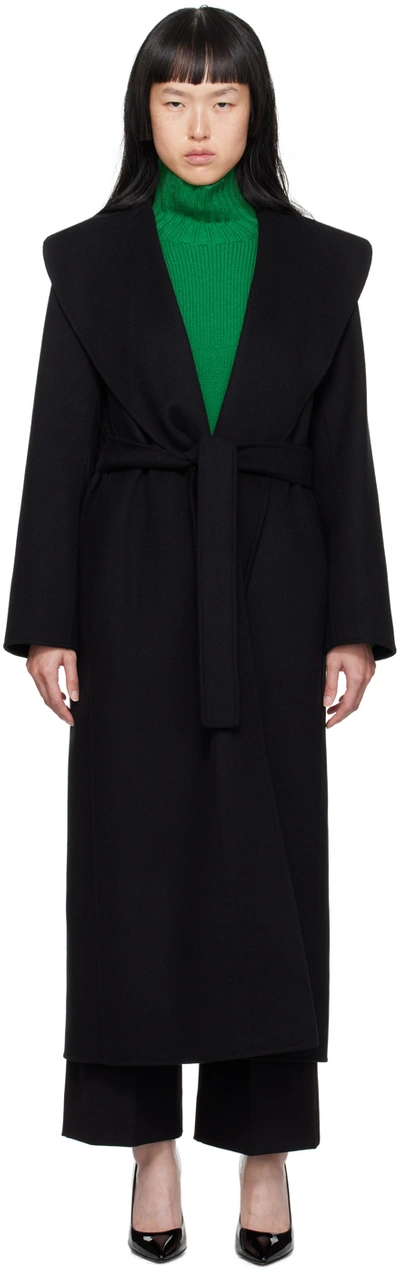 Shop 's Max Mara Black Poldo Coat In 013 Black