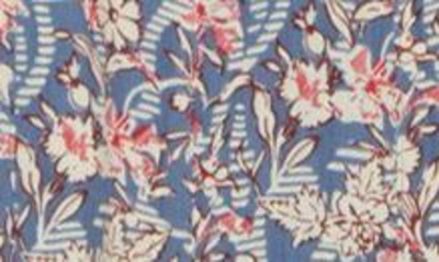 Shop Veronica Beard Gara Floral Long Sleeve Dress In Riviera Blue
