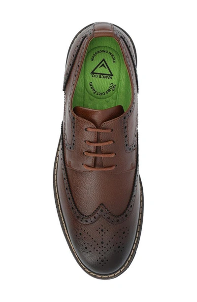 Shop Vance Co. Vance Co Campbell Wingtip Derby In Brown