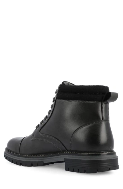 Shop Vance Co. Vance Co Fegan Cap Toe Boot In Charcoal