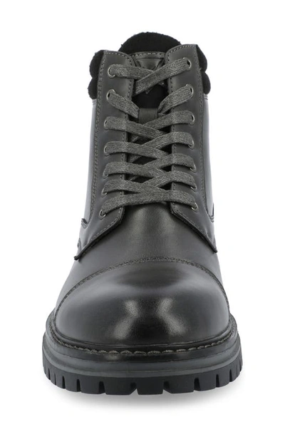 Shop Vance Co. Vance Co Fegan Cap Toe Boot In Charcoal