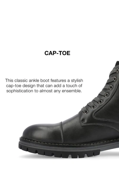 Vance Co. Fegan Cap Toe Boot In Charcoal